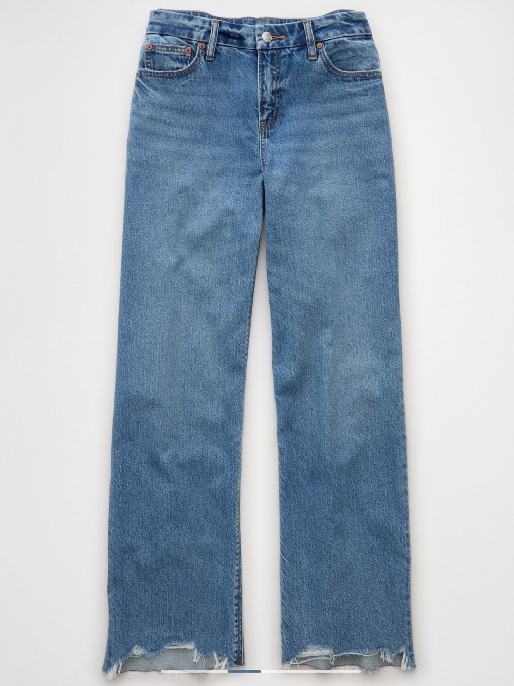 American Eagle Strigid Curvy High-Waisted Stovepipe Jeans Medium Wash - 8 Long - Picture 5 of 6